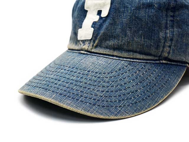 ��2����FULLCOUNT/�ե륫����ȡۡ�6 Panel Denim Baseball Cap��F Patch-Vintage Wash��/6�ѥͥ�ǥ˥�١����ܡ��륭��åס�F�ѥå�-������ơ��������å���ɡ�(6843HW)