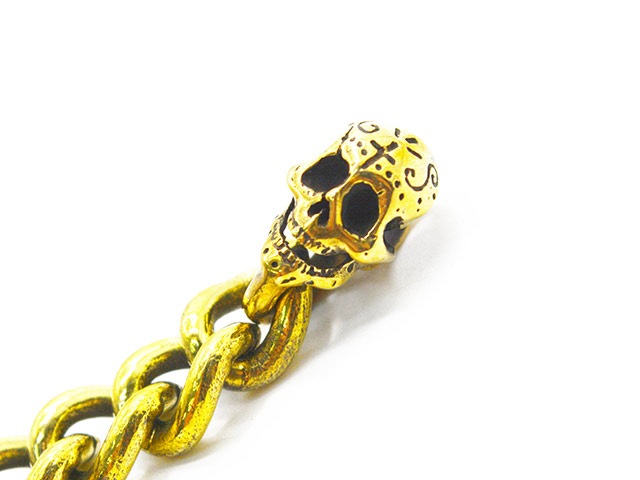 ��galcia/���륷���ۡ�Calavera Head&Snake Hook Brass Bracelet/����٥�إå�&���͡����եå��֥饹�֥쥹��åȡ�(22C-BR-CS001BB)