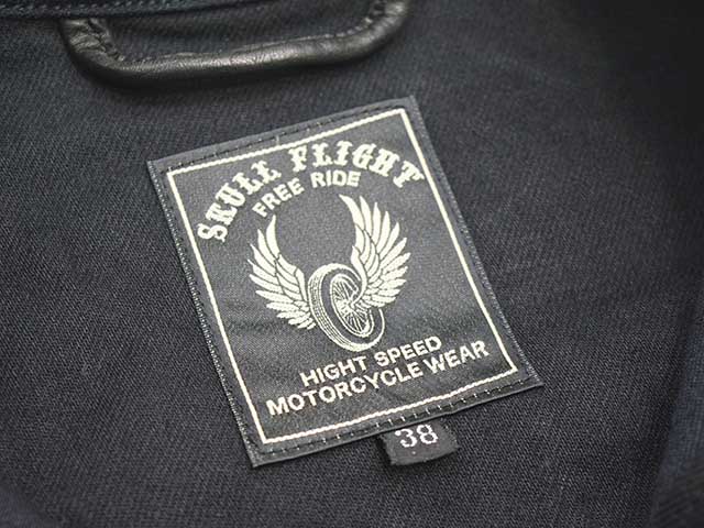 ��SKULL FLIGHT/������ե饤�ȡ�2024SS��Riders Stretch Vest Type6��Black Denim��/�饤���������ȥ�å��٥��ȥ�����6�ɥ֥�å��ǥ˥�ɡ�