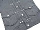 ��SKULL FLIGHT/������ե饤�ȡ�2024SS��Riders Stretch Vest Type6��Black Denim��/�饤���������ȥ�å��٥��ȥ�����6�ɥ֥�å��ǥ˥�ɡ�