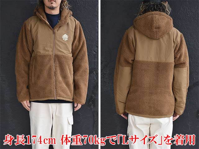 ��4����BLUE ROSE.308/�֥롼������.308�ۡ�Sheep Boa Fleece Full Zip Parka/�����ץܥ��ե꡼���ե른�åץѡ�������