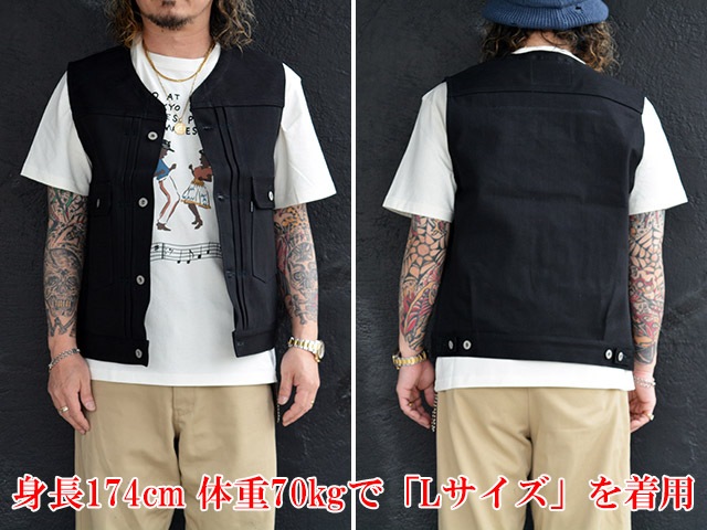 ��2����RED TAiL/��åɥƥ���ۡ�Cross Denim Vest��6th No Collar��/�������ǥ˥�٥��ȡɥ��å����� �Ρ����顼�ɡ�(RKK-516NC)