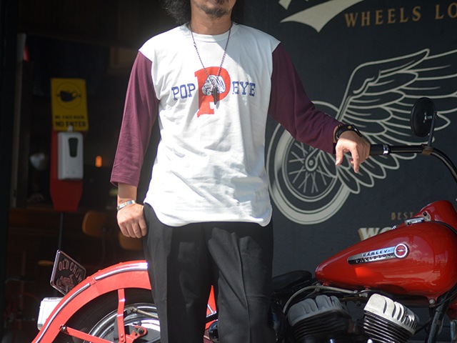 (50% OFF)��2����POP EYES/�ݥåץ�������2022AW��Baseball Tee��POP EYES MONSTER��/�١����ܡ���Tee�ɥݥåץ�������󥹥����ɡ�(22AW-PPE-03)(UNCHANGING LOVE/��������󥸥󥰥��/MISTER X/�ߥ��������å���/���ᥫ��/WOLF PACK/����եѥå�)