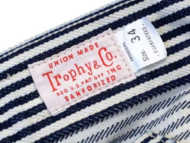 トロフィークロージング　ヒッコリーペインターパンツ　サイズ34 トロフィークロージング ヒッコリーペインターパンツ サイズ34