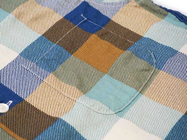 トップス Trophy Clothing Town Craft Check L/S TROPHY CLOTHING [-TOWN CRAFT CHECK L/S SHIRT- Blue size 14