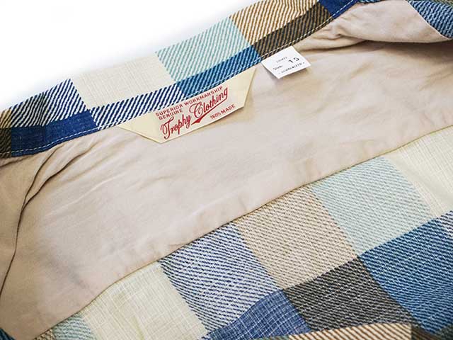 トップス Trophy Clothing Town Craft Check L/S TROPHY CLOTHING [-TOWN CRAFT CHECK L/S SHIRT- Red size 14,15