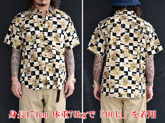 ��2����BLACK SIGN/�֥�å��������2026SS��Geronimo Shirt��Wind God Thunder God��/�������˥⥷��ġɥ�����ɥ��åɥ���������åɡɡ�(BSSL-26105)