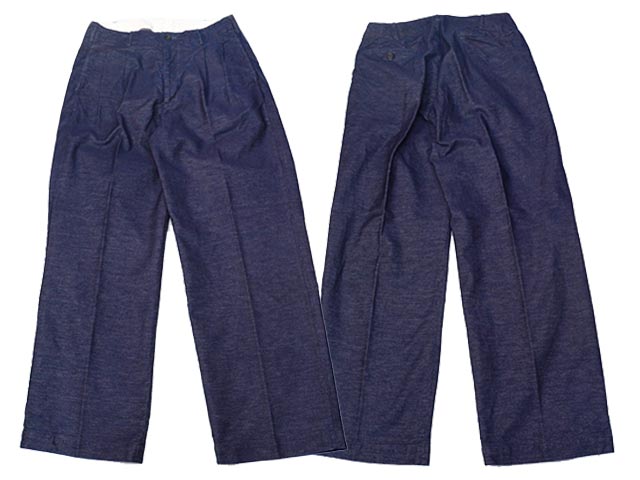��FULLCOUNT/�ե륫����ȡ�2026AW��Indigo Pique Wide Tuck Trousers/����ǥ����ԥ��磻�ɥ��å��ȥ饦��������(1146)