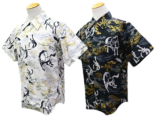 ��2����BLACK SIGN/�֥�å��������2026SS��Geronimo Shirt��Raging Horse��/�������˥⥷��ġɥ쥤���󥰥ۡ����ɡ�(BSSL-26106)