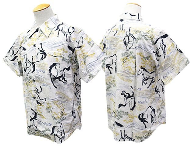 ��2����BLACK SIGN/�֥�å��������2026SS��Geronimo Shirt��Raging Horse��/�������˥⥷��ġɥ쥤���󥰥ۡ����ɡ�(BSSL-26106)