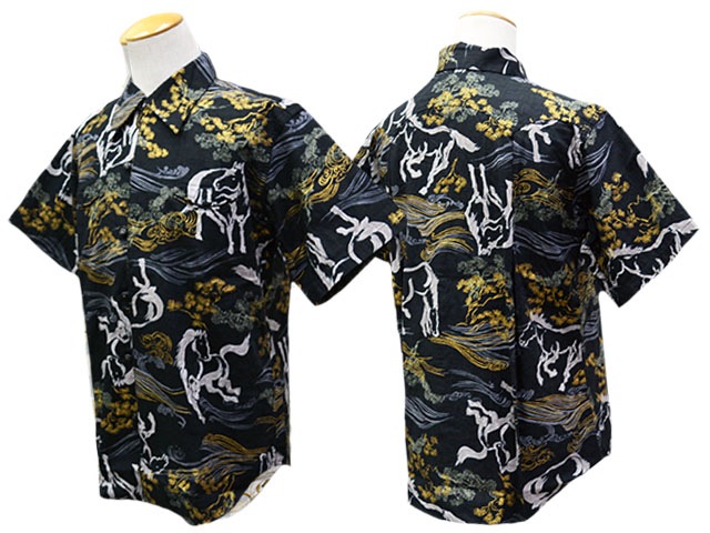 ��2����BLACK SIGN/�֥�å��������2026SS��Geronimo Shirt��Raging Horse��/�������˥⥷��ġɥ쥤���󥰥ۡ����ɡ�(BSSL-26106)