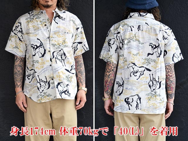 ��2����BLACK SIGN/�֥�å��������2026SS��Geronimo Shirt��Raging Horse��/�������˥⥷��ġɥ쥤���󥰥ۡ����ɡ�(BSSL-26106)