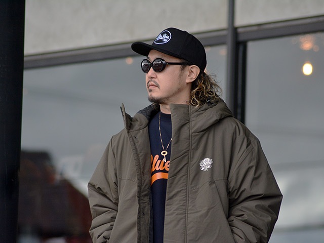 ��BLUE ROSE.308/�֥롼������.308�ۡ�Flat Visor Snapback Cap��Cursive Logo��/�ե�åȥХ��������ʥåץХå�����åסɥ������֥����ɡ�