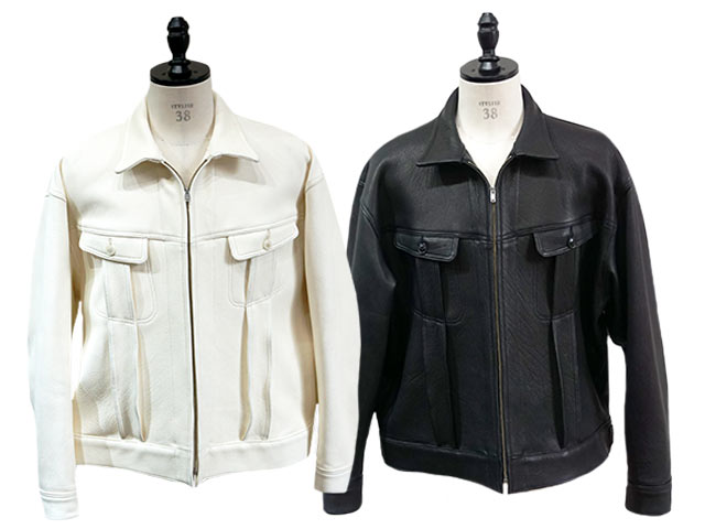 ��2����CWORKS by FINE CREEK&CO/��������� �Х� �ե����󥯥꡼������ɥ�����2025SS��Drop Shoulder Deerskin Jacket��Kid��/�ɥ��åץ��������ǥ��������󥸥㥱�åȡɥ��åɡɡ�(CWJK029)��ͽ����/2025ǯ3-8������ͽ���