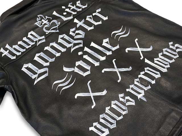 (50% OFF)��GANGSTERVILLE/����󥰥������ӥ��2023SS��Sacred Heart Light Leather Jacket/��������åɥ饤�ȥ쥶�����㥱�åȡ�(GSV-23-SS-01)(WEIRDO/����������/GLAD HAND/����åɥϥ��/OLD CROW/������ɥ�����/WOLF PACK/����եѥå�)
