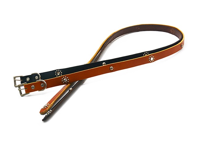 ��2����HTC(Hollywood Trading Company)/�������ƥ�������(�ϥꥦ�åɥȥ졼�ǥ��󥰥���ѥˡ�)�ۡ�0.75inch Leather Studs Belt"Flower Stone 40��/0.75������쥶�������å��٥�ȡɥե����ȡ���40�ɡ�
