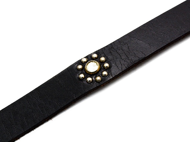 ��2����HTC(Hollywood Trading Company)/�������ƥ�������(�ϥꥦ�åɥȥ졼�ǥ��󥰥���ѥˡ�)�ۡ�0.75inch Leather Studs Belt"Flower Stone 40��/0.75������쥶�������å��٥�ȡɥե����ȡ���40�ɡ�