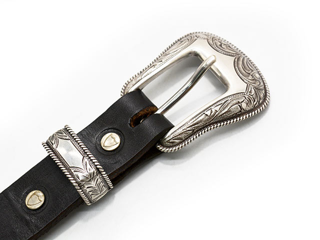 ��HTC(Hollywood Trading Company)/�������ƥ�������(�ϥꥦ�åɥȥ졼�ǥ��󥰥���ѥˡ�)�ۡ�0.75inch Leather Western Narrow Belt"60s Studs��/0.75��������쥶������������ʥ����٥�ȡ�60s�����å��ɡ�