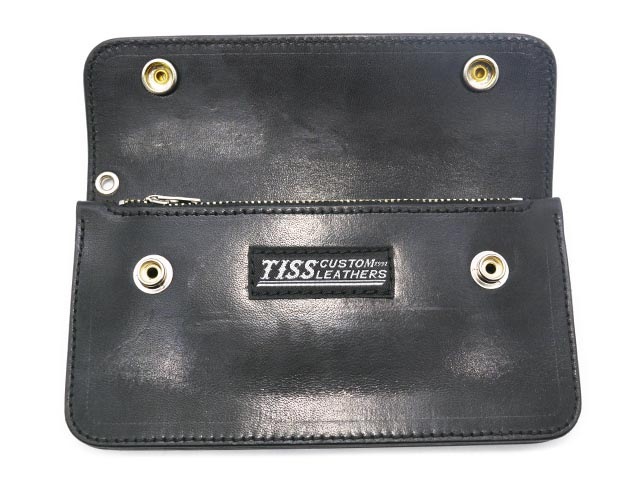 ��TISS CUSTOM LEATHERS/�ƥ�����������쥶�����ۡ�Trucker Wallet/�ȥ�å���������åȡ�(BK��BK��BK/Narrow Stitch)