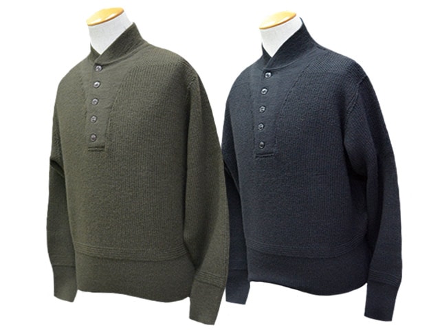 ��2����TROPHY CLOTHING/�ȥ��ե������������󥰡�2025AW��Army Button High Neck Knit/�����ߡ��ܥ���ϥ��ͥå��˥åȡ�(TR25AW-208)
