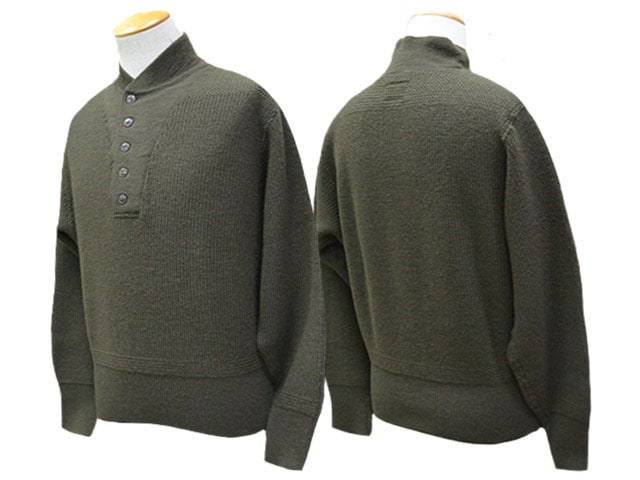 ��2����TROPHY CLOTHING/�ȥ��ե������������󥰡�2025AW��Army Button High Neck Knit/�����ߡ��ܥ���ϥ��ͥå��˥åȡ�(TR25AW-208)
