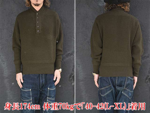 ��2����TROPHY CLOTHING/�ȥ��ե������������󥰡�2025AW��Army Button High Neck Knit/�����ߡ��ܥ���ϥ��ͥå��˥åȡ�(TR25AW-208)