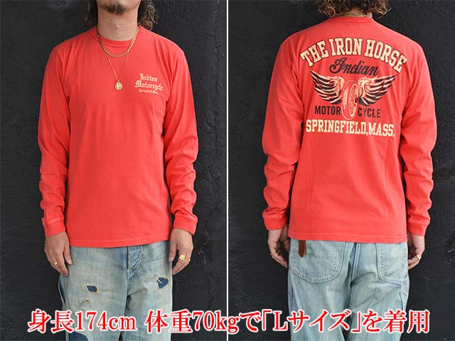 ��3����INDIAN MOTORCYCLE/����ǥ�����⡼�������������2026FW��L/S Tee��FLYING WHEEL��/���󥰥��꡼��Tee�ɥե饤�󥰥ۥ�����ɡ�(IM69792)