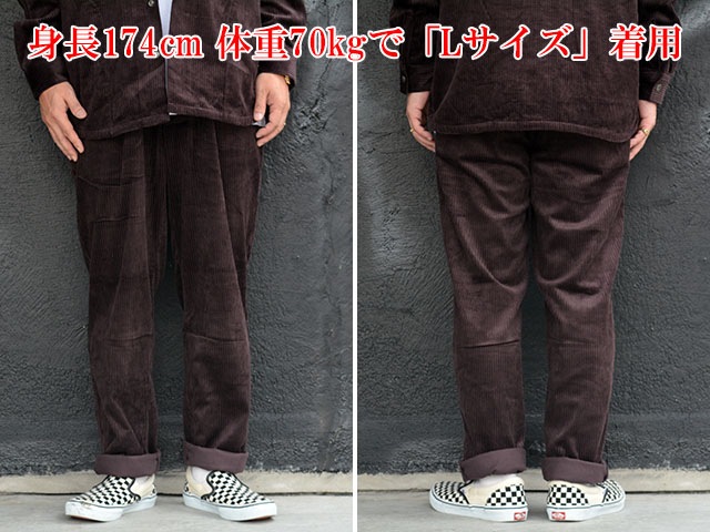 ��3����BLUCO/�֥륳��2025AW��Corduroy Easy Work Pants/�����ǥ����������������ѥ�ġ�(155-41-037)