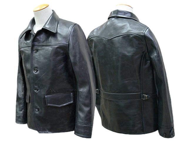 (30% OFF)��GANGSTERVILLE/����󥰥������ӥ�ۡ�30's Car Coat��Horse Hide��/�����ƥ��������������ȡɥۡ����ϥ��ɡɡ�(GSV9907)