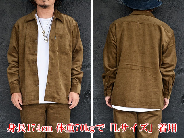 (30% OFF)��3����BLUCO/�֥륳��2025AW��Corduroy Work Shirts/�����ǥ�����������ġ�(155-11-007)