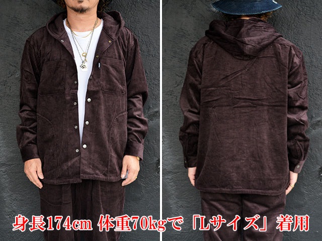 (30% OFF)��3����BLUCO/�֥륳��2025AW��Corduroy Hooded Shirts/�����ǥ�����ա��ǥåɥ���ġ�(155-11-008)