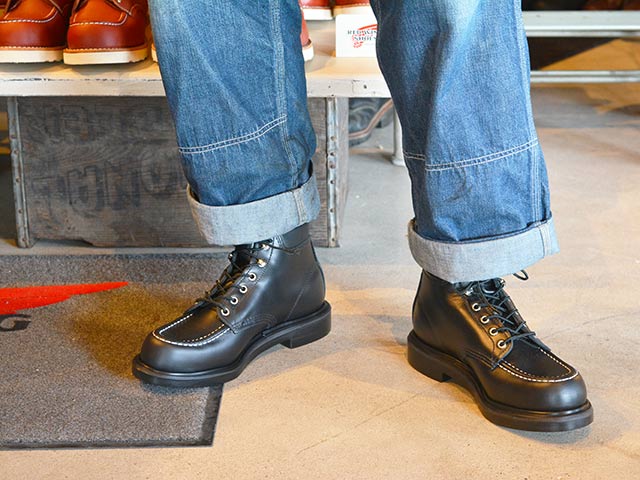 ��RED WING/��åɥ����󥰡ۡ�6 inch Super Sole��Moc Toe��/6����������ѡ�������ɥ�å��ȥ��ɡ�(8133/Black Chrome)