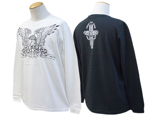 (50% OFF)��2����WOLF PACK original/����եѥå����ꥸ�ʥ�ۡ�Crew Neck L/S Tee��EAGLE��/���롼�ͥå����󥰥��꡼��Tee�ɥ�������ɡ�<br><br>(Wheels Lovers Days/�������륺��С����ǥ���/�ۥ����륺���ѥ��/�ϡ��졼/�ۥåȥ��å�/���ᥫ��)