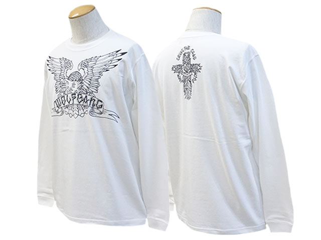(50% OFF)��2����WOLF PACK original/����եѥå����ꥸ�ʥ�ۡ�Crew Neck L/S Tee��EAGLE��/���롼�ͥå����󥰥��꡼��Tee�ɥ�������ɡ�<br><br>(Wheels Lovers Days/�������륺��С����ǥ���/�ۥ����륺���ѥ��/�ϡ��졼/�ۥåȥ��å�/���ᥫ��)