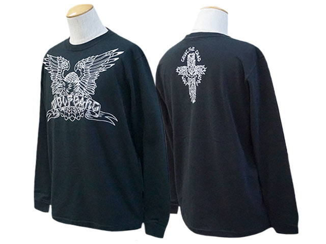 (50% OFF)��2����WOLF PACK original/����եѥå����ꥸ�ʥ�ۡ�Crew Neck L/S Tee��EAGLE��/���롼�ͥå����󥰥��꡼��Tee�ɥ�������ɡ�<br><br>(Wheels Lovers Days/�������륺��С����ǥ���/�ۥ����륺���ѥ��/�ϡ��졼/�ۥåȥ��å�/���ᥫ��)