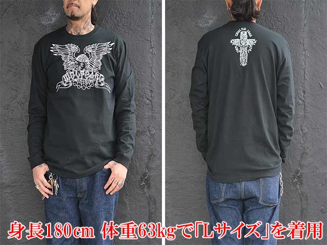 (50% OFF)��2����WOLF PACK original/����եѥå����ꥸ�ʥ�ۡ�Crew Neck L/S Tee��EAGLE��/���롼�ͥå����󥰥��꡼��Tee�ɥ�������ɡ�<br><br>(Wheels Lovers Days/�������륺��С����ǥ���/�ۥ����륺���ѥ��/�ϡ��졼/�ۥåȥ��å�/���ᥫ��)