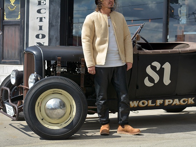 ��2����CWORKS by FINE CREEK&CO/��������� �Х� �ե����󥯥꡼������ɥ����ۡ�Collarless Mouton Jacket��Bouton��/���顼�쥹�ࡼ�ȥ󥸥㥱�åȡɥС��ȥ�ɡ�(CWJK021)