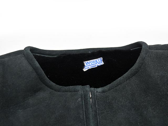 ��2����CWORKS by FINE CREEK&CO/��������� �Х� �ե����󥯥꡼������ɥ����ۡ�Collarless Mouton Jacket��Bouton��/���顼�쥹�ࡼ�ȥ󥸥㥱�åȡɥС��ȥ�ɡ�(CWJK021)