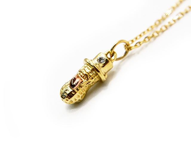 ��Peanuts&Co/�ԡ��ʥåĥ���ѥˡ��ۡ�Small BERO Peanuts Pendant Top with Diamond��Necklace Chain/�������������ꥹ�⡼��٥��ԡ��ʥåĥڥ����ȥȥåס��ͥå��쥹���������(K10GD��K10PKGD)