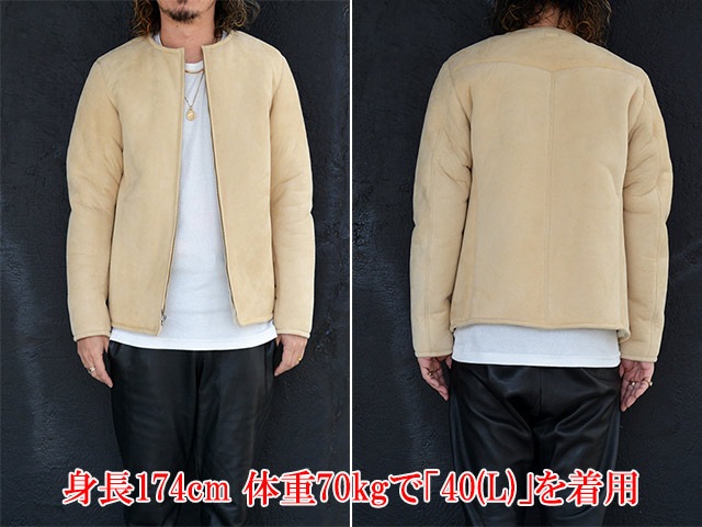 ��2����CWORKS by FINE CREEK&CO/��������� �Х� �ե����󥯥꡼������ɥ����ۡ�Collarless Mouton Jacket��Bouton��/���顼�쥹�ࡼ�ȥ󥸥㥱�åȡɥС��ȥ�ɡ�(CWJK021)