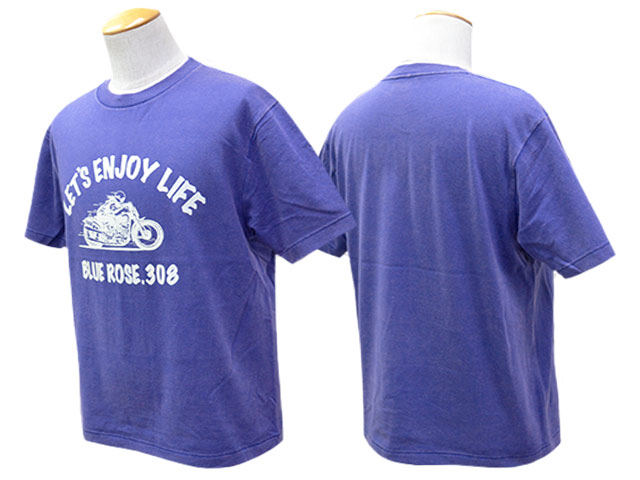 ��3����BLUE ROSE.308/�֥롼������.308�ۡ�Fade Wash Crew Neck Tee��ENJOY LIFE��/�ե����ɥ����å��奯�롼�ͥå�Tee�ɥ��󥸥祤�饤�աɡ�