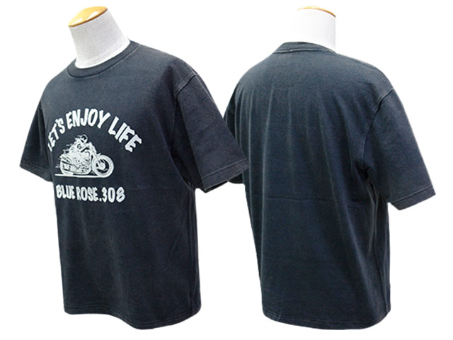 ��3����BLUE ROSE.308/�֥롼������.308�ۡ�Fade Wash Crew Neck Tee��ENJOY LIFE��/�ե����ɥ����å��奯�롼�ͥå�Tee�ɥ��󥸥祤�饤�աɡ�