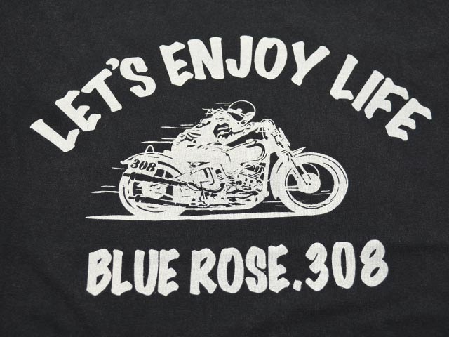 ��3����BLUE ROSE.308/�֥롼������.308�ۡ�Fade Wash Crew Neck Tee��ENJOY LIFE��/�ե����ɥ����å��奯�롼�ͥå�Tee�ɥ��󥸥祤�饤�աɡ�