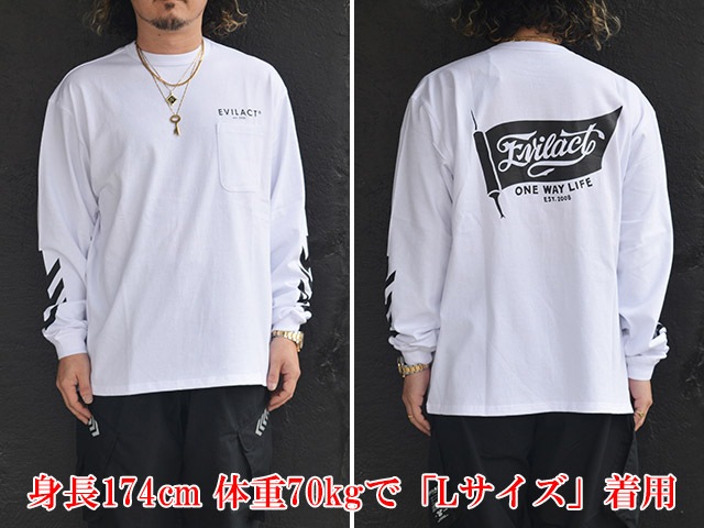 ��3����EVILACT/�����֥륢���ȡ�2025SS��Flag L/S Tee/�ե�å����󥰥��꡼��Tee��(EA25-ACT1-T01)