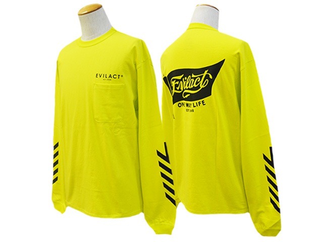 ��3����EVILACT/�����֥륢���ȡ�2025SS��Flag L/S Tee/�ե�å����󥰥��꡼��Tee��(EA25-ACT1-T01)