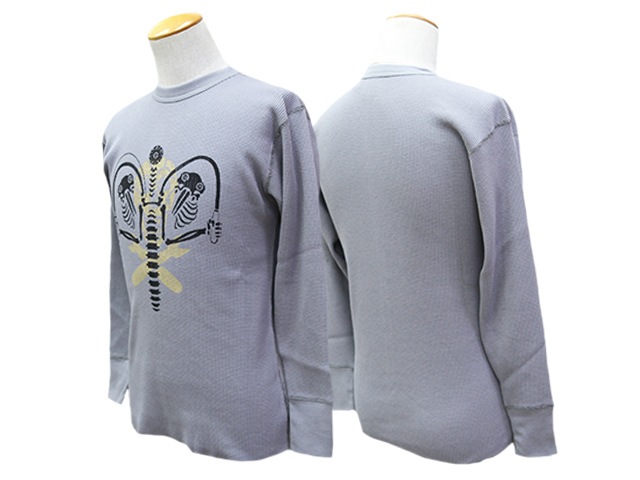 ��FREE WHEELERS/�ե꡼�ۥ����顼����2025FW��Crew Necked Thermal L/S Shirt��KNUCKLE BONES on AAF 90thBG 400thBSQ��/���롼�ͥå��åɥ����ޥ���󥰥��꡼�֥���ġ�(2535008)