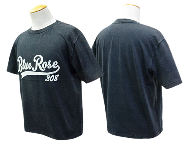 ��3����BLUE ROSE.308/�֥롼������.308�ۡ�Fade Wash Crew Neck Tee��Cursive Logo��/�ե����ɥ����å��奯�롼�ͥå�Tee�ɥ������֥����ɡ�