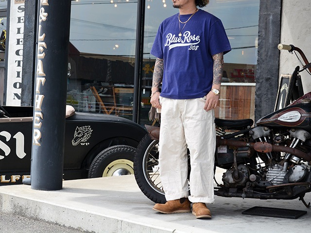 ��3����BLUE ROSE.308/�֥롼������.308�ۡ�Fade Wash Crew Neck Tee��Cursive Logo��/�ե����ɥ����å��奯�롼�ͥå�Tee�ɥ������֥����ɡ�