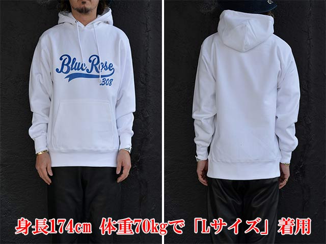 ��4����BLUE ROSE.308/�֥롼������.308�ۡ�12oz Heavy Weight Sweat Pullover Parka"Cursive Logo"/12���󥹥إӡ��������ȥ������åȥץ륪���С��ѡ�����"�������֥���"��