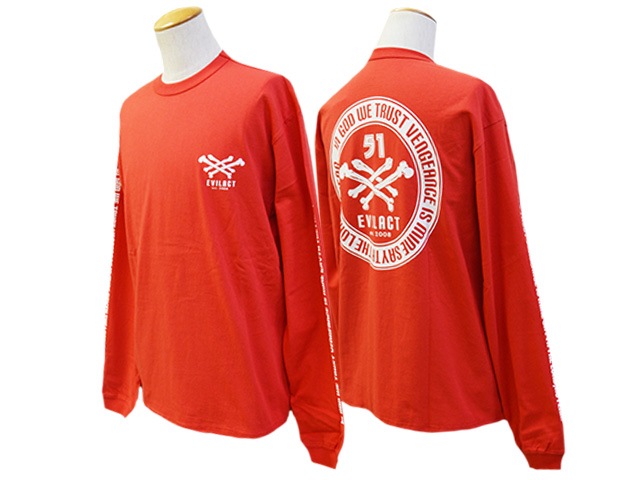 ��3����EVILACT/�����֥륢���ȡ�2025SS��Cross Bone L/S Tee/�������ܡ�����󥰥��꡼��Tee��(EA25-ACT1-T02)